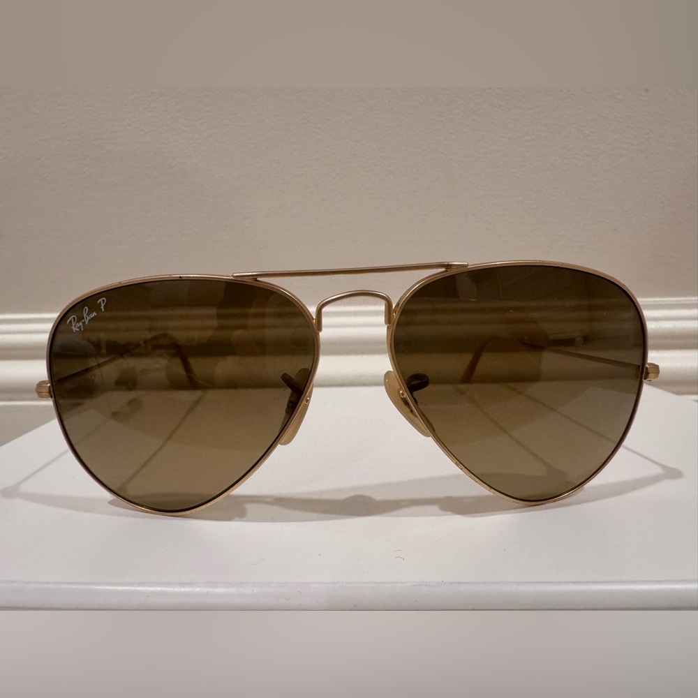 Matte Gold Aviator Ray-Ban Sunglasses